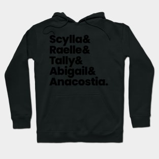 Motherland: Fort Salem Character Names - Black Font Hoodie